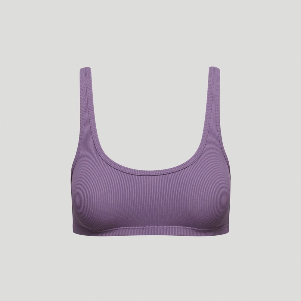 TNAction Purple Ribbed Bralette & bike Shorts